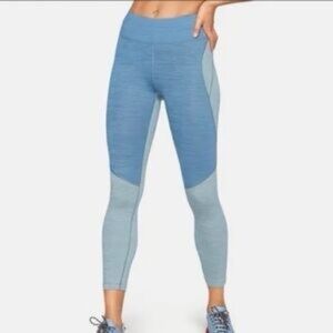 Outdoor Voices TechSweat 3/4 Two-Tone Leggings Slate/Provincial Blue Size M Yoga